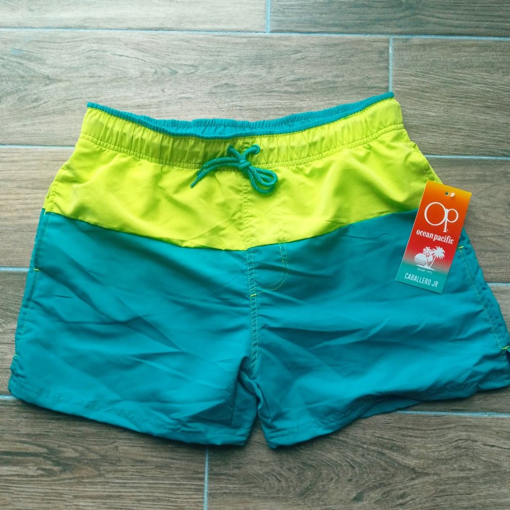 Ocean Pacific Board Short - "Green Yellow Solid¨